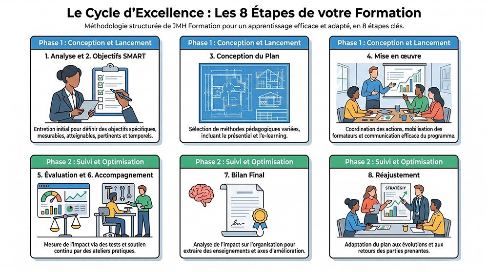 les étapes de votre formation